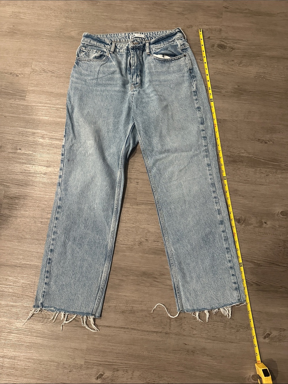 Zara Light Wash Women's High-Rise Straight Jeans